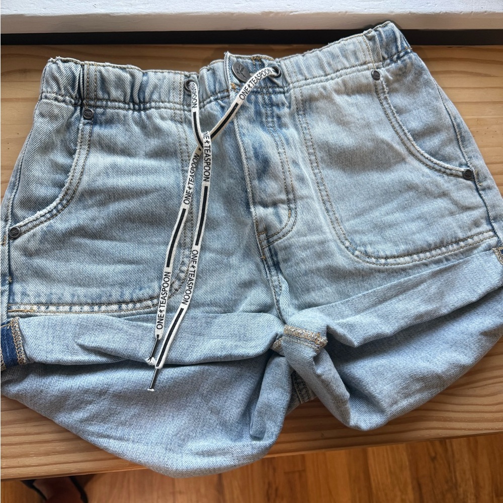 One Teaspoon Sky Blue Denim Shorts
